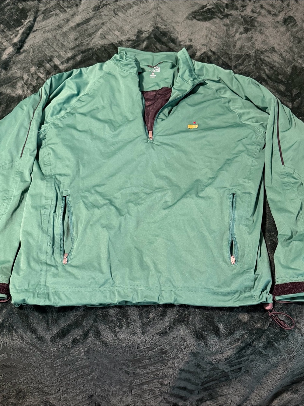 Masters Green Quarter-Zip Pullover Jacket - Performance Windbreaker - Adult Med